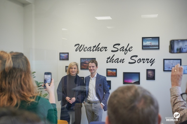 Viceminister-president Hilde Crevits bezoekt weerkamer van MeteoSupport